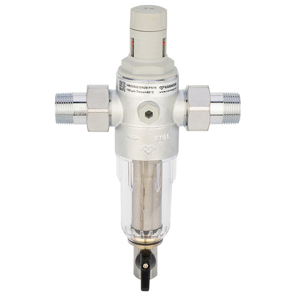 Фильтр сетчатый VARMEGA промывной, комбинированный 3/4", PN16, для ХВС, VM22802