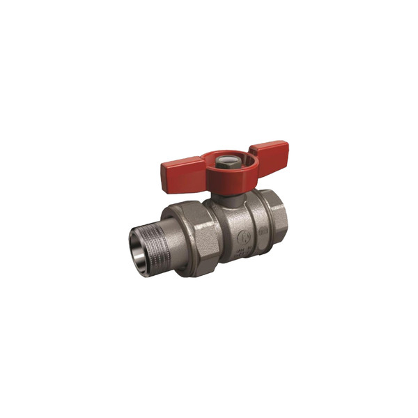 Кран шаровой Giacomini полнопроходной НГ прямой (Американка) 1/2" крас.бабочка, R859X323