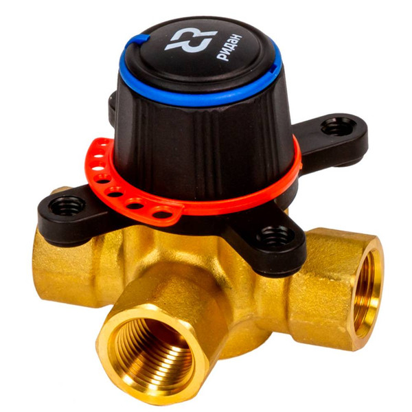 Клапан регулирующий поворотный РИДАН HRB-3R PN10 DN15 KVS2,5 Tmax 110C Rp1/2 CW617N 3х-ходовой