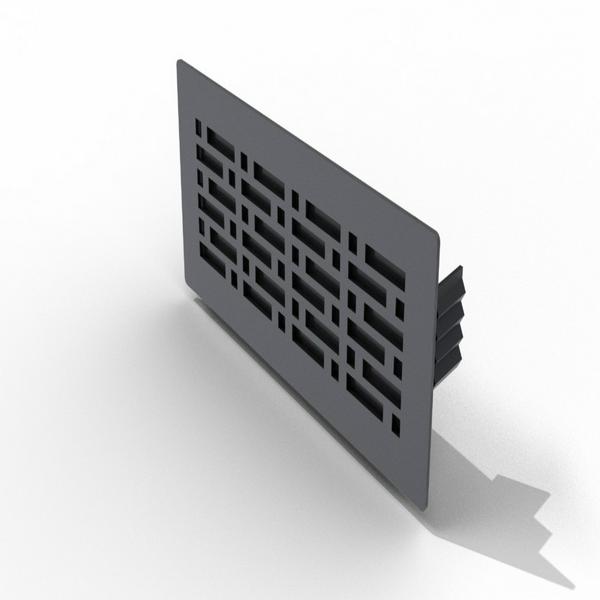 Решетка напольная / стеновая 300x150 мм (черная)