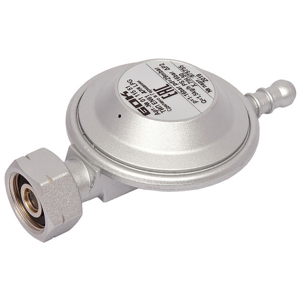 Регулятор для баллонов с вентилем 1,5кг/ч, 37 мбар, выход под шланг 8мм