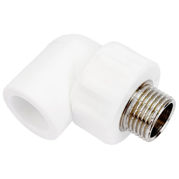 Угольник комб. бел. PP-R D 20х1/2" НР, РТП (120/20)