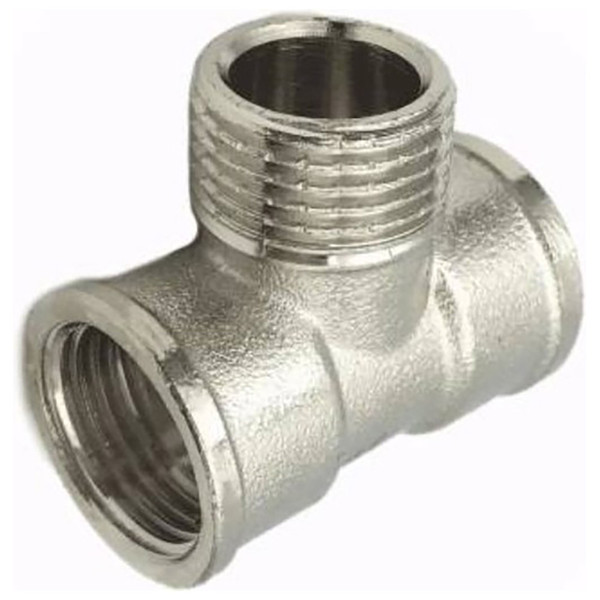 Тройник SantechSystems лат Ду15 м/р/м никель