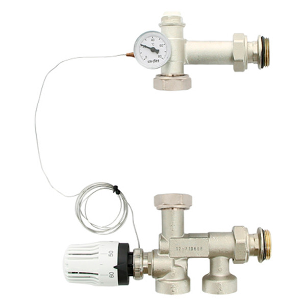 Группа насосно-смесительная Uni-Fitt SOLOMIX MINI с наружной резьбой 1", без насоса