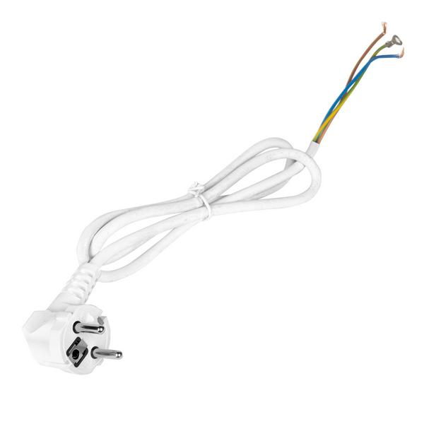 IZTT.12.01.001-15 Шнур ПВС-ВП 2х1,0+1х1,0 (RAL 9016 белый, евровилка 1,2м)