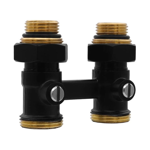 Вентиль для радиатора VIEIR Мультифлекс 3/4" прямой, черный VR308-C (48/1)