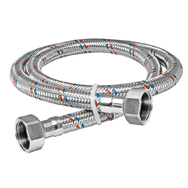 Подводка AQUALINE для воды гибкая ГГ (FF) 80 см, стальная гайка 50/10