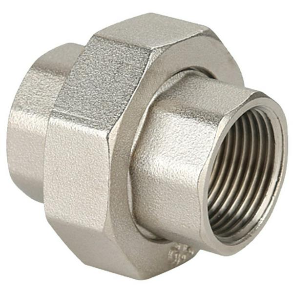 Соединитель Gappo прямой (Американка) ВР-ВР никелированная 1/2"