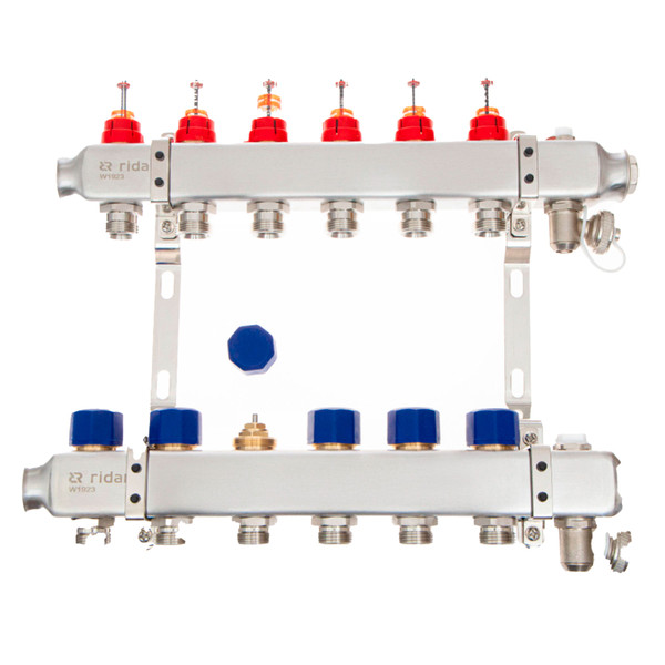 Комплект коллекторов РИДАН SSM-5RF коллектор с расходомерами+кроншт+торц.секция