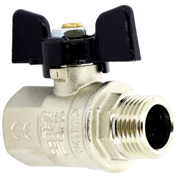 Кран BUGATTI НН 1/2" бабочка OREGON серия 327, полный проход