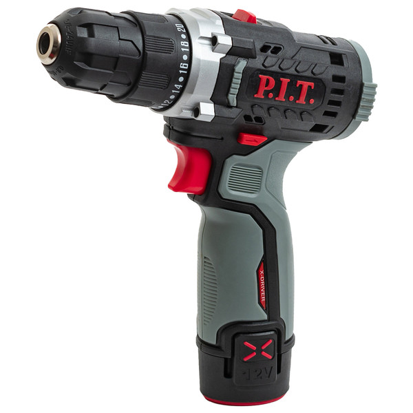 Дрель P.I.T. аккумуляторная PBM12K-10A/1 X-DRIVER (12В,25Нм, патр10 мм, 2ск, АКБ 1,5Ач,ЗУ,коробка)