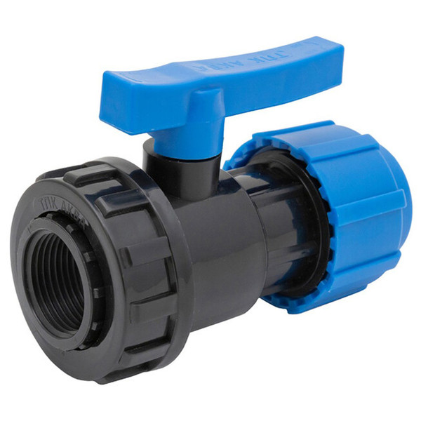 Шаровый кран ПНД компрессионный ВР 20*1/2" внутренняя резьба (ТПК-АКВА)