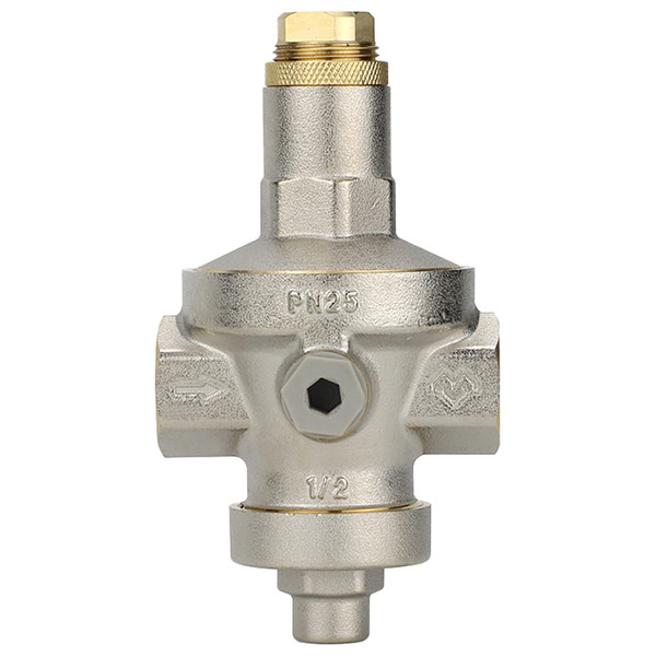 Редуктор давления VARMEGA VMPR04, 1/2", PN25, мембранный, с присоединением к манометру