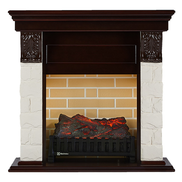 Портал Forte C камень белый, шпон Темный дуб