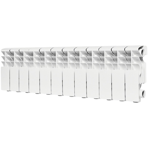 Радиатор алюминиевый ROMMER Plus 200, 12 секций RAL9016