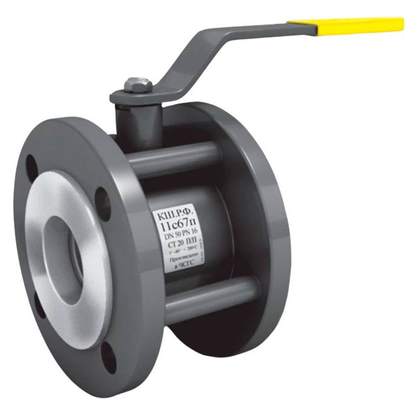 Кран шаровой стальной разборный фланцевый LD 11с67п Ду50 Ру16 полнопроходной, компактный, L-100мм
