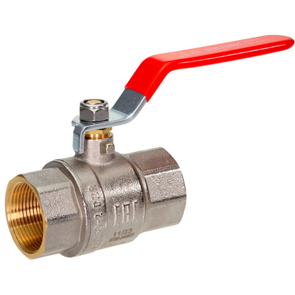 Кран шаровой латунный РИДАН BVR-R DN15 PN40 с внутренней резьбой, п/п, ручка