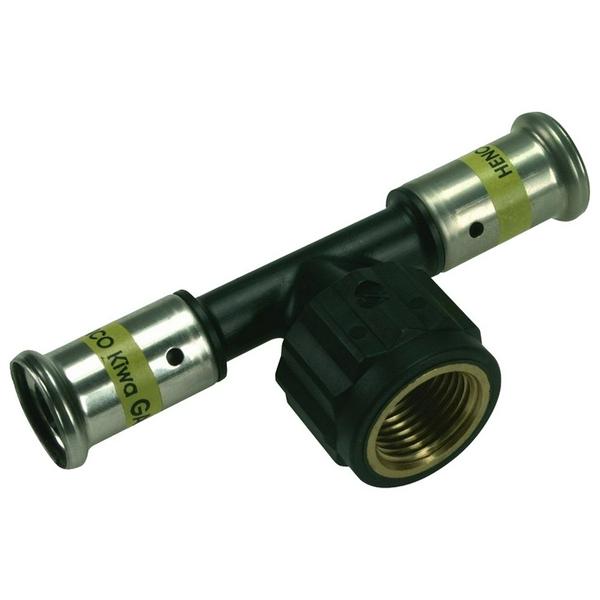 Тройник HENCO ВР ПВДФ пресс (газ), 32x1"x32