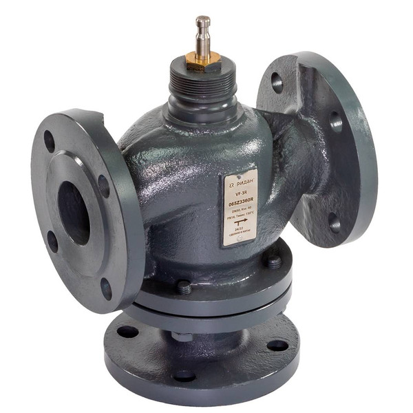 Клапан регулирующий РИДАН VF-3R DN65 PN16 KVS55 T150, 3-х ход.смеш., седельный, фланец, чугун