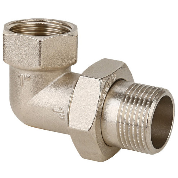 Соединитель Gappo угловой (Американка) ВР-НР никелированная 1"