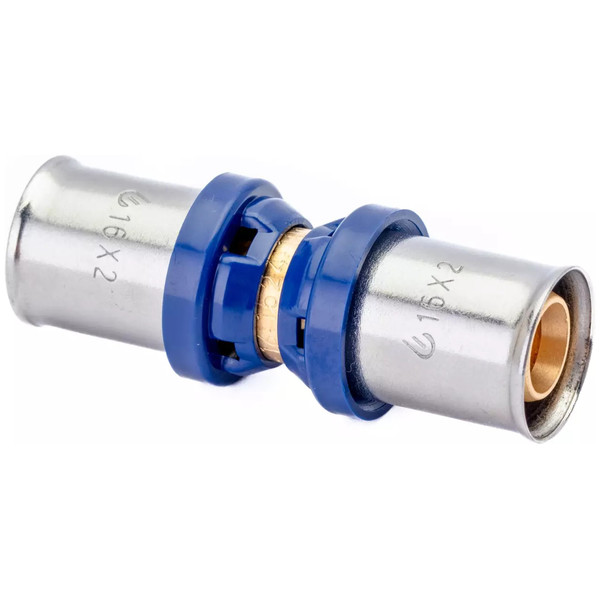 Муфта пресс для металлопластиковых труб Usystems MLC Plus латунный 16-16