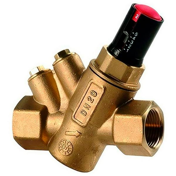 Клапан балансировочный Giacomini R206A автоматический DN20 (3/4") ВВ, Kvs-1.27м3/ч, без штуцеров
