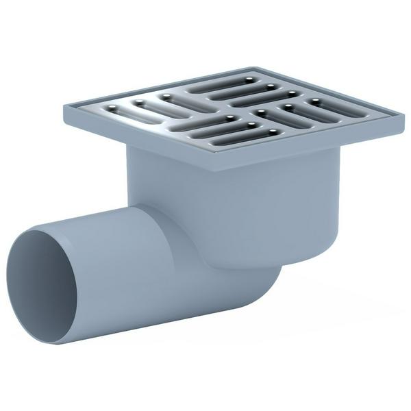 Трап нерег гор/вып гидр/затв Дн50 нерж-/реш 100х100мм АНИ Пласт TA5102