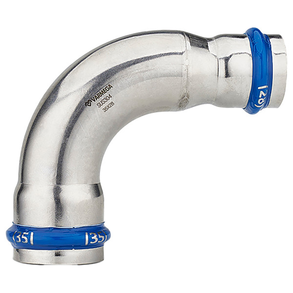 Угольник VARMEGA 90гр. двухраструбный Inox Press 35x28