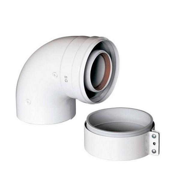 Отвод коаксиальный 90гр. BAXI диам. 60/100 мм