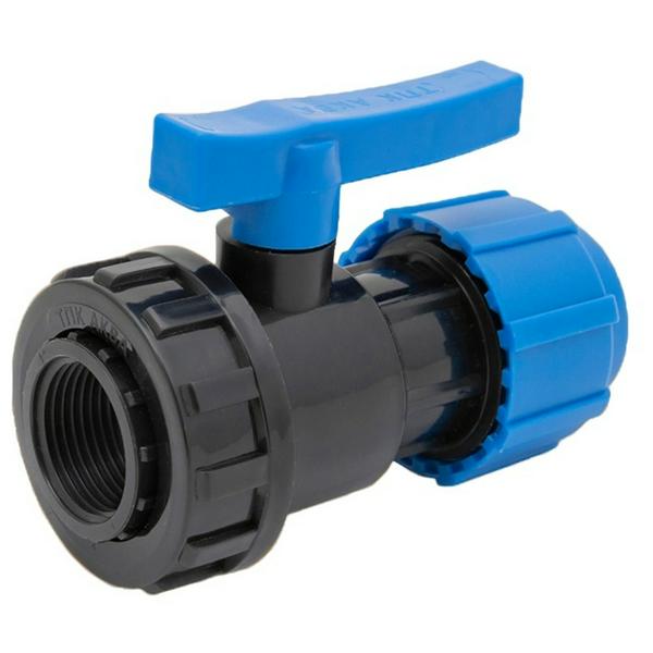 Кран шаровой ТПК-АКВА компрессионный ВР разъемный d 20 х 1/2", 554222012