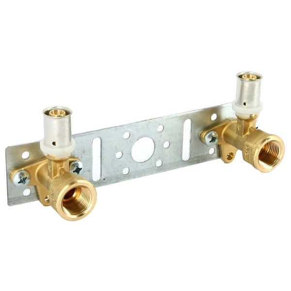 Водорозетка Uni-Fitt пресс-В 20x1/2" двойная на планке