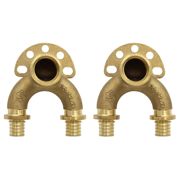 Уголок VIEIR проточный настенный для труб из сшитого полиэтилена ZL16X2,0-Rp1/2" VER-PRO VRP1620L