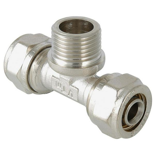 Тройник обжимной Valtec VTm.333.N.200420 НР 20x1/2x20