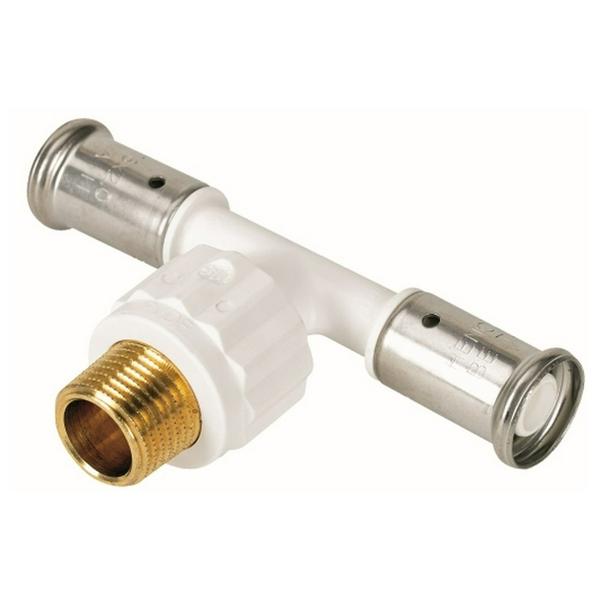 Тройник HENCO НР ПВДФ пресс, 20x1/2"x20