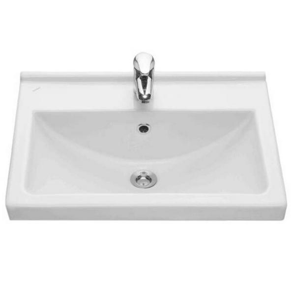 Умывальник Santeri Визит подвесной 55 1 отверстие под смеситель по центру с переливом белый