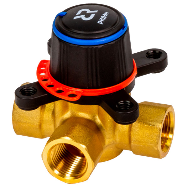 Клапан регулирующий поворотный РИДАН HRB-3R PN10 DN25 KVS10 Tmax110 Rp1 CW617N 3х-ходовой