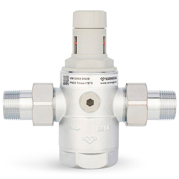 Редуктор давления VARMEGA 3/4", PN25, мембранный, с разъемными соединениями, VM12902