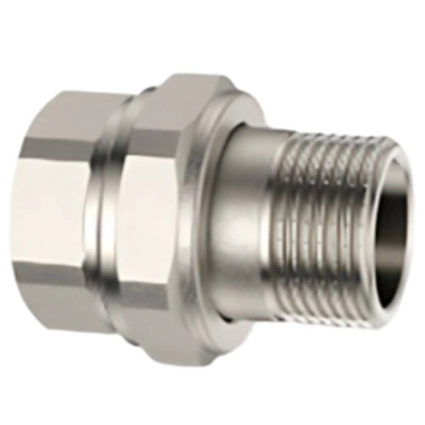 Соединение VARMEGA разъемное ВР-НР 3/4", с плоским уплотнением, никел.