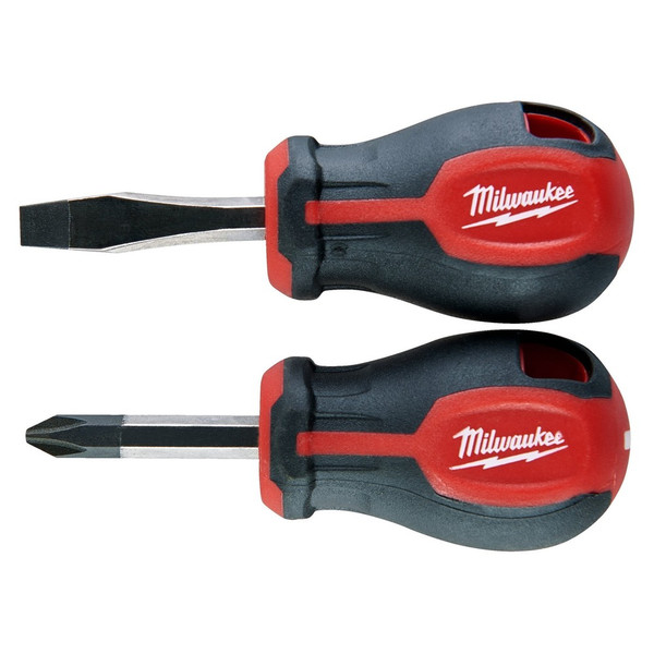 Набор отверток Milwaukee магнитных коротких с трехгранной рукояткой (упак_2шт) SL 4.5/PZ2