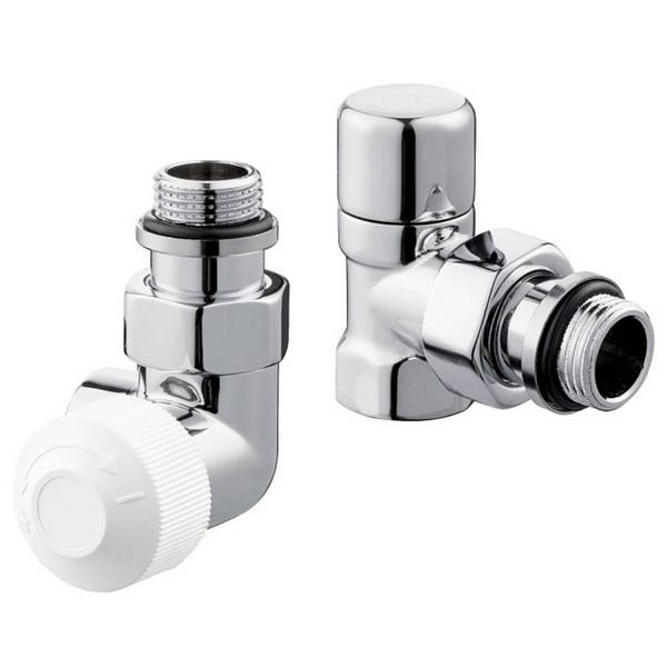 Набор термостатический для радиатора трехосевой Royal Thermo Design 1/2"М30х1,5 (Хром)