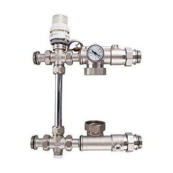 Узел смесительный TEBO 1" с термоголовкой, левый Sm15231