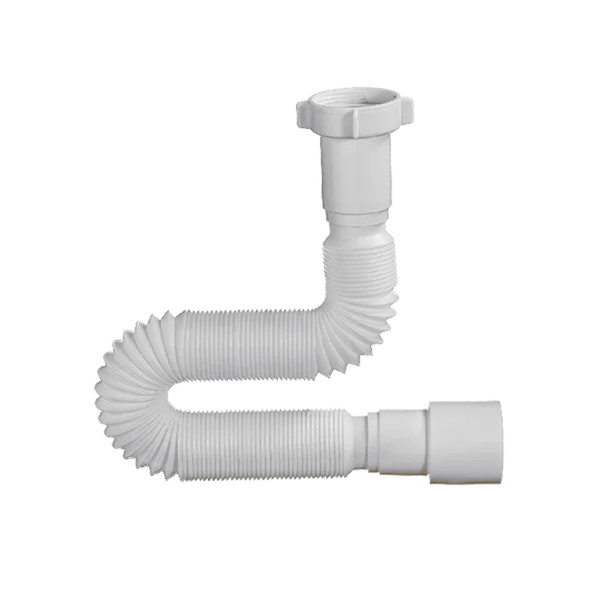 Труба ОРИО гофрированная 1 1/2 * 40/50 белый дл. 470-1250мм АС-10132 (1/75)