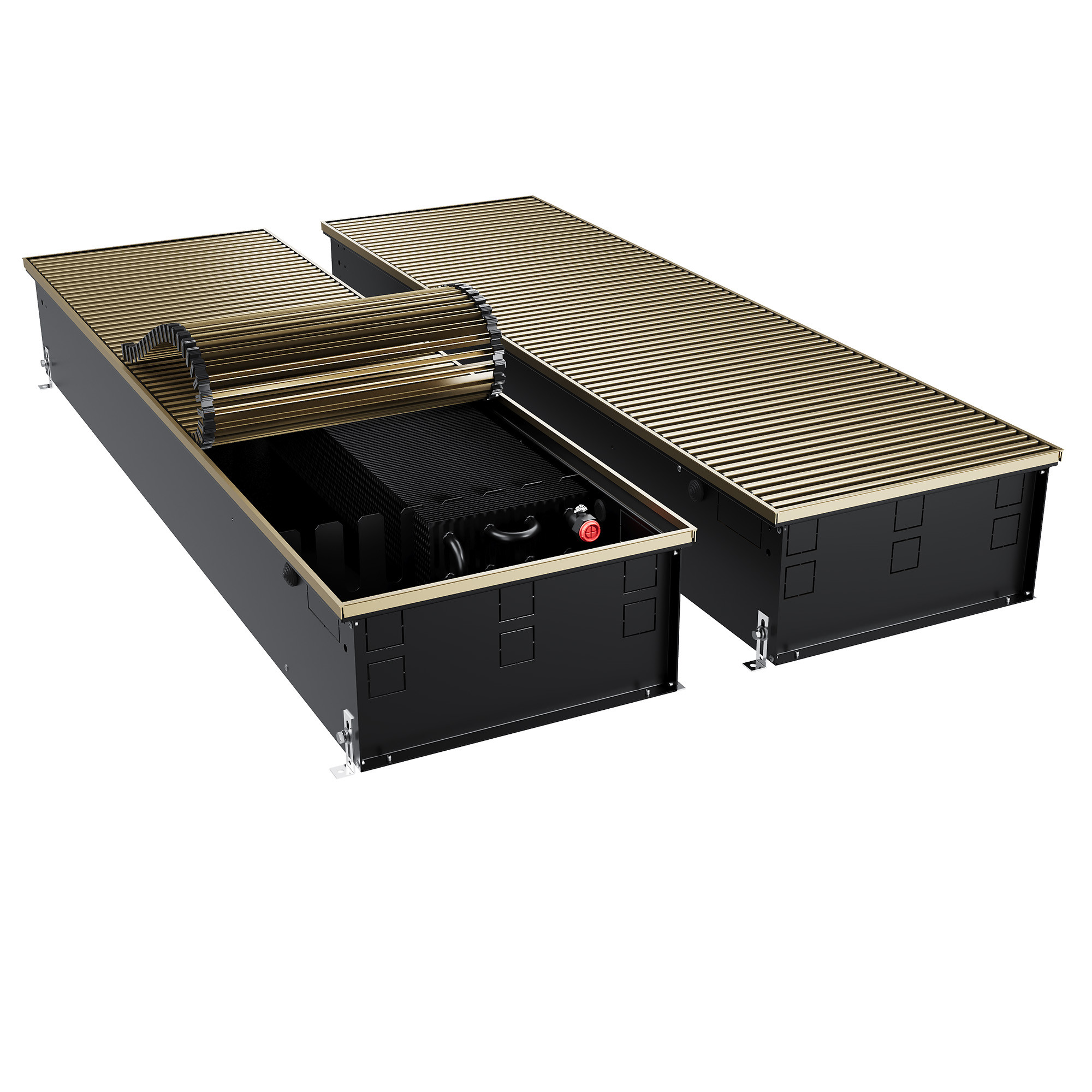 Конвектор внутрипольный Royal Thermo ATRIUM TURBO-190/400/2200-DG-U-AU