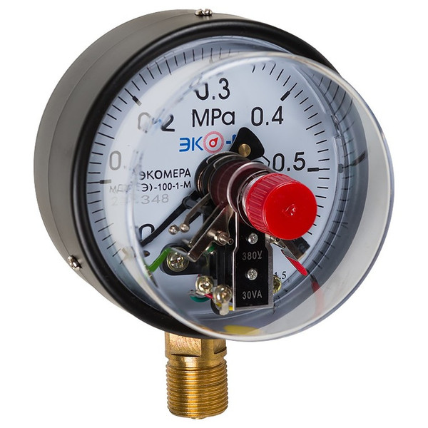 Манометр Экомера рад электр МД02(Э)0-0,6МПаДк100 G1/2" ст МД02Э-100-G-0,6МПа