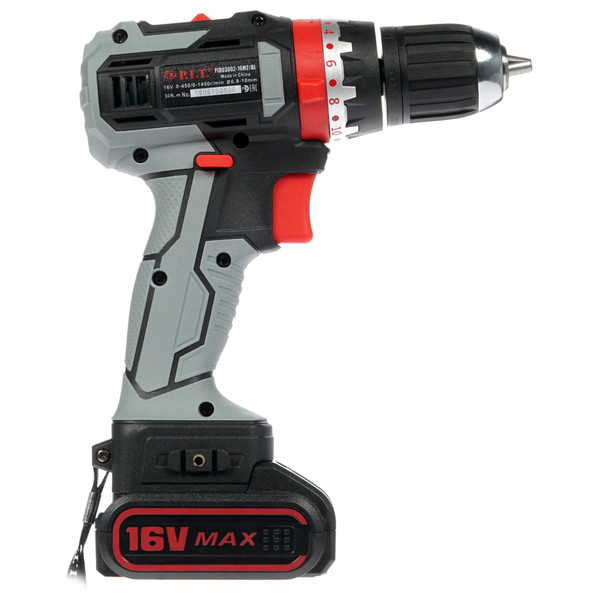 Шуруповерт P.I.T. безщеточный PID03002-16M2/BL (14,4В, АКБ 1,5 Ач, 30Нм,с функцией удара)