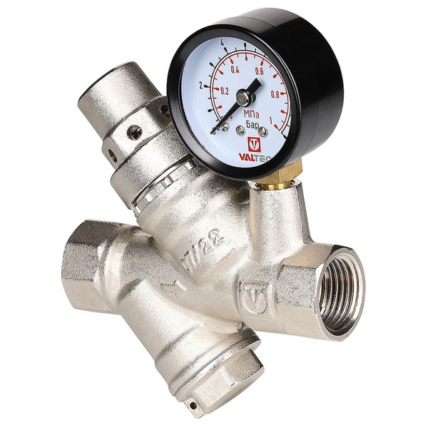Регулятор давления с фильтром и манометром d 1/2" (Valtec VT.082)