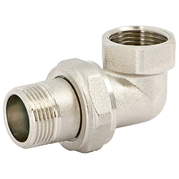 Соединение Uni-Fitt разъемное угловое НВ 1" с прокладкой O-RING, никелированное