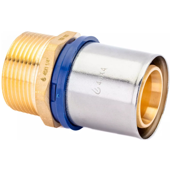 Штуцер обжимной для металлопластиковых труб Usystems MLC 40-R1 1/4"НР
