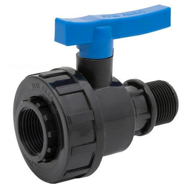 Кран шаровой ТПК-АКВА компрессионный ВР/НР 1" х 1", 552220101