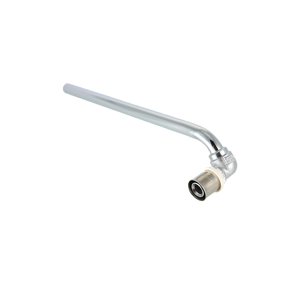 Угольник пресс Valtec VTm.281.RN.001615 с хром трубкой правый 16х15 30см